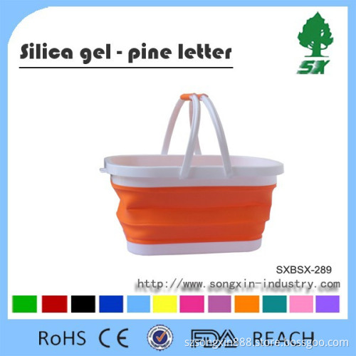 Fashion Design Reusable and Collapsible Shopping Basket for Vegetable and Fruit